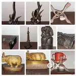 Wooden Bed, Table, Wooden Decoratives
