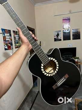 Neowood Flym Acoustic Guitar – Sleek Black, Barely Used, Like New!