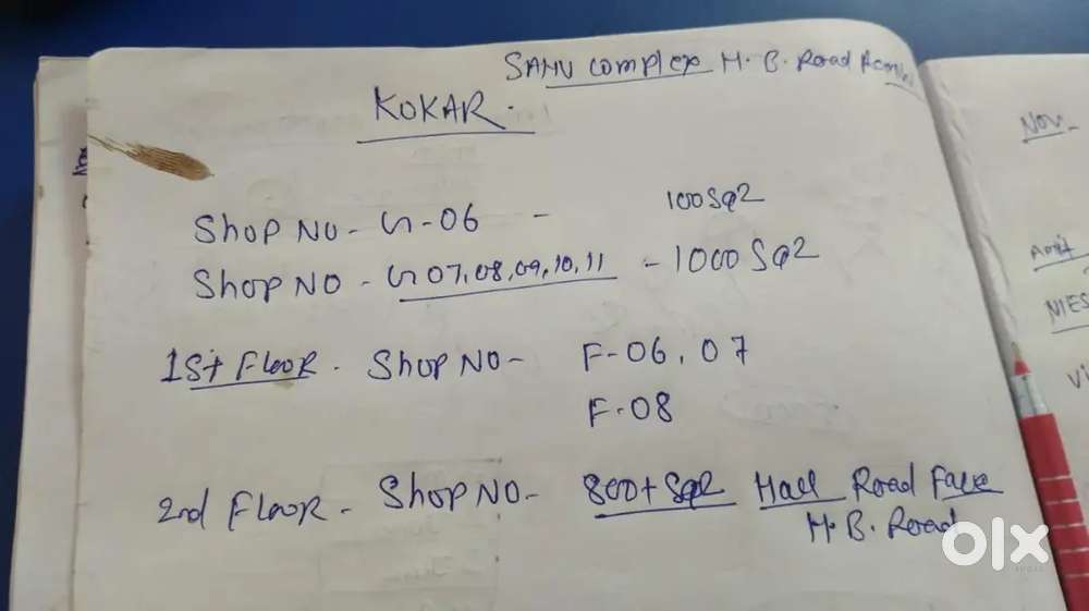 Rent for shop/office/lab/libraryetc