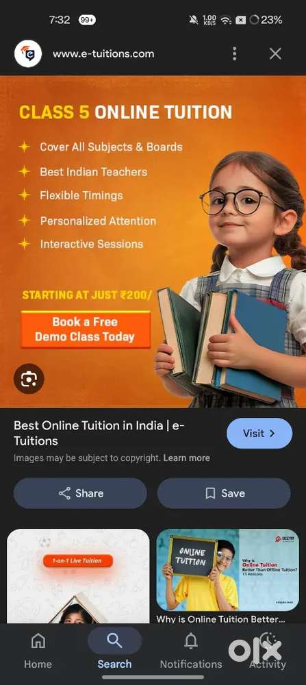 Online tution for class 1 -5