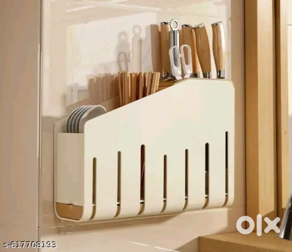 Wall Mounted Kitchen Utensil Holder  Knife & Spoon Organizer