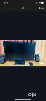 HP desktop with computer table
