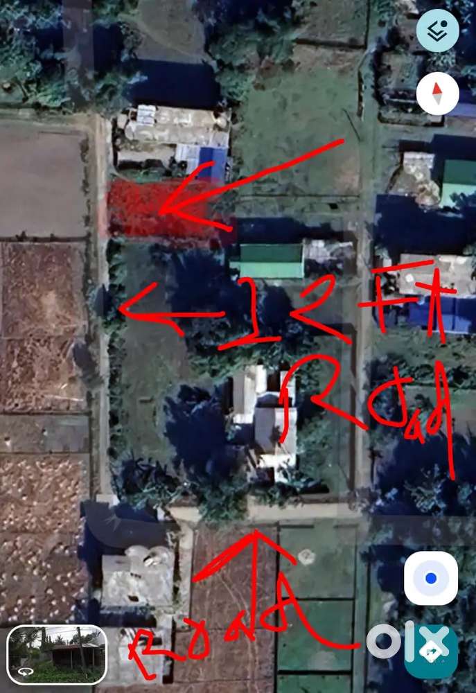 West facing 1 Katha 5 lessa land for sale connecting 12 feet road