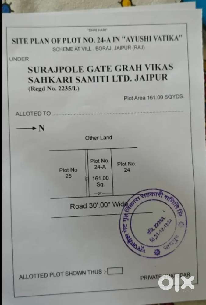 East Phase  Plots in Auushi Vatika, Boraj Opp. Boraj Fort