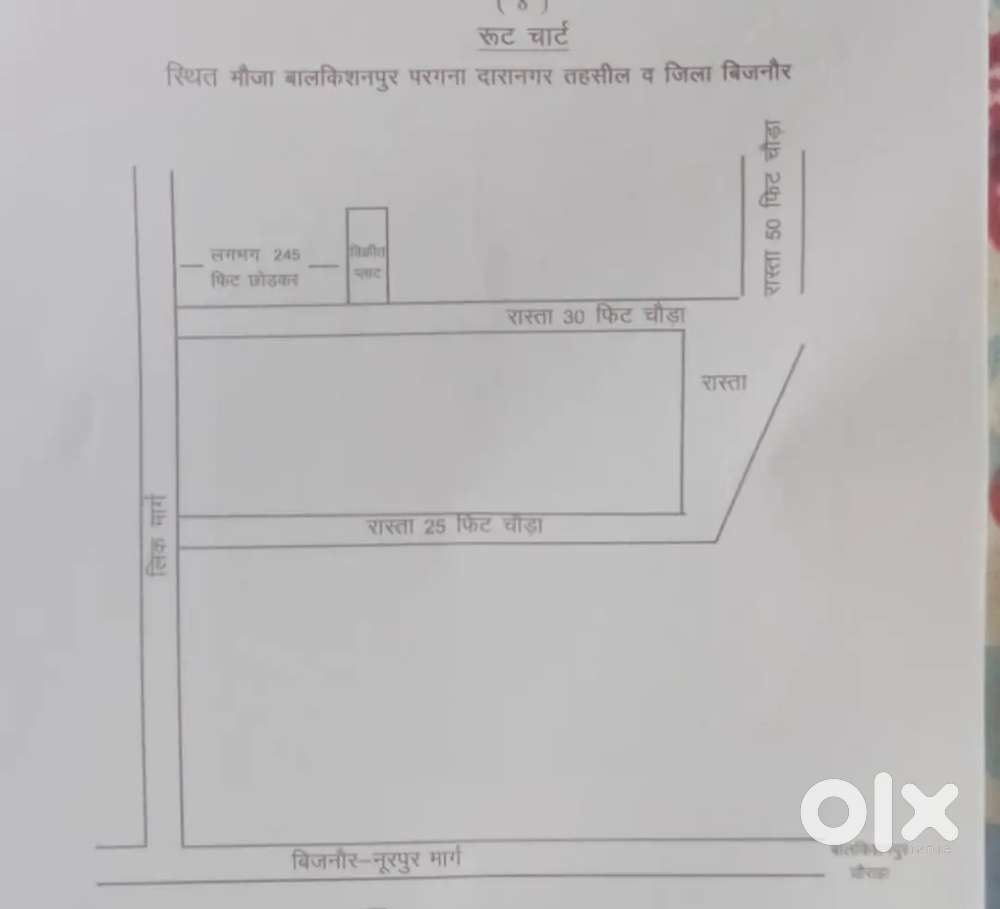 Ram Darshan Nagar Colony Bal Kishanpur Chauraha haldaur Mein plot Hai