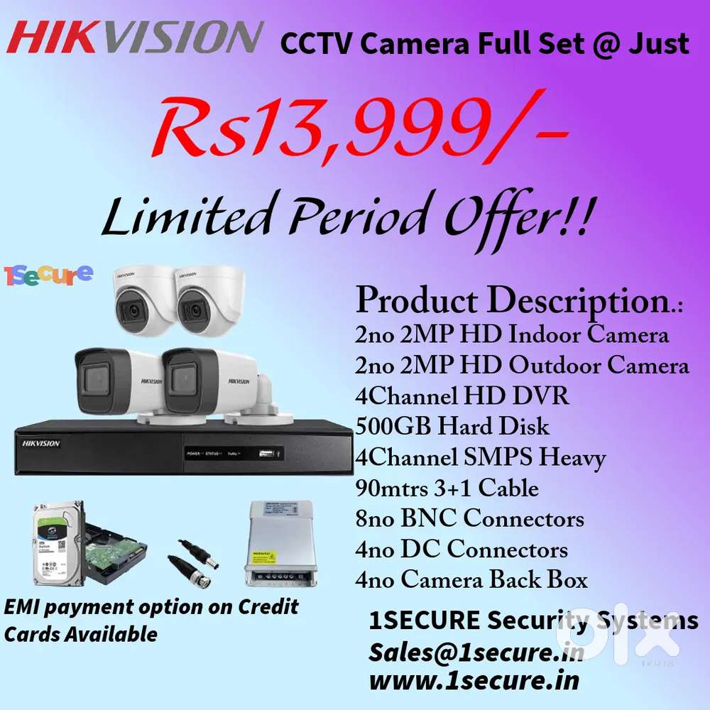 Hikvision Brand New CCTV Camera Full Set – Best Price!