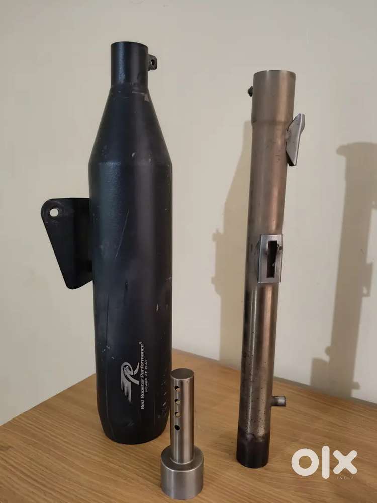 RED ROSTER SILENCER FOR CLASSIC 350 & METEOR 350