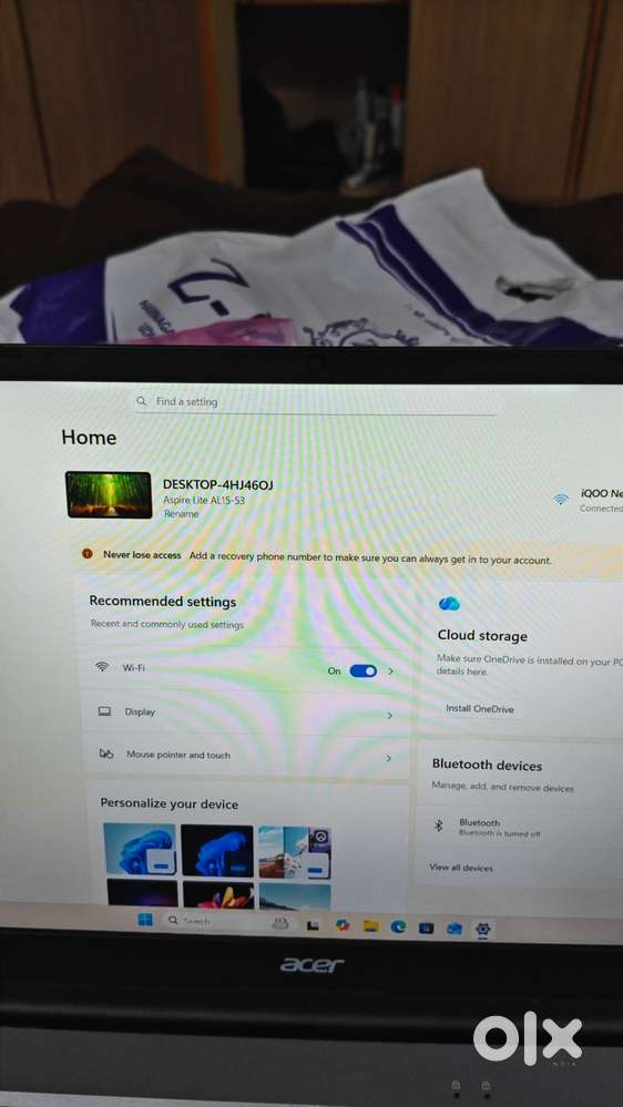 Aspire Lite AL15-53 new condition, one month old , with bill