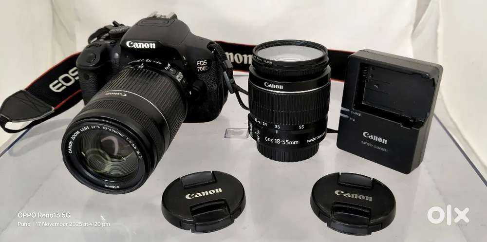 Canon 700D dslr camera w 2 lenses