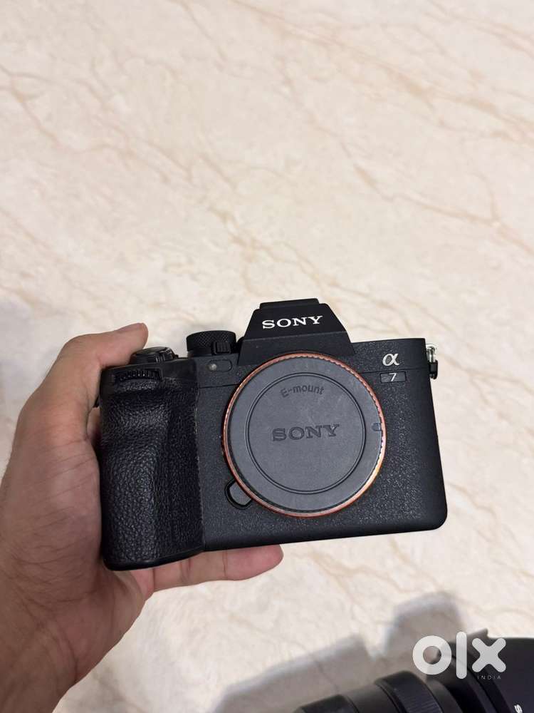 Sony alpha 7 camera with lens