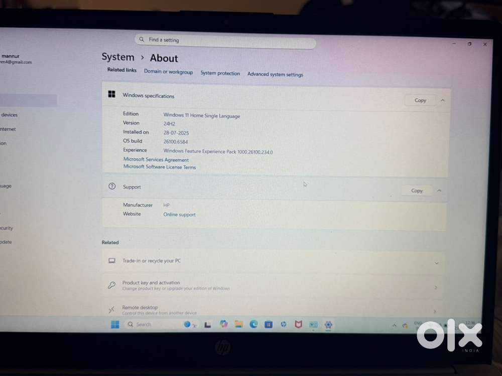 Hp  laptop 8/512
