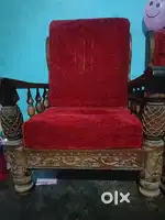 Single wood sofa