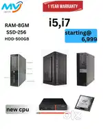 Hard Disk - 500GB  Monitor  Keyboard Mouse  Basic Software  Power Cabl