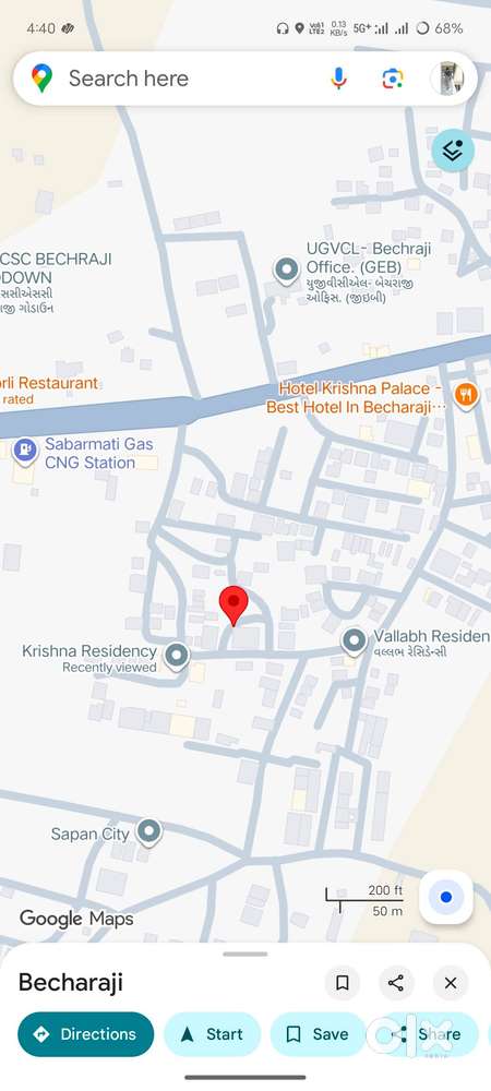 Room for rent near Becharaji