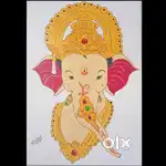 Homemade lord Ganesha drawing