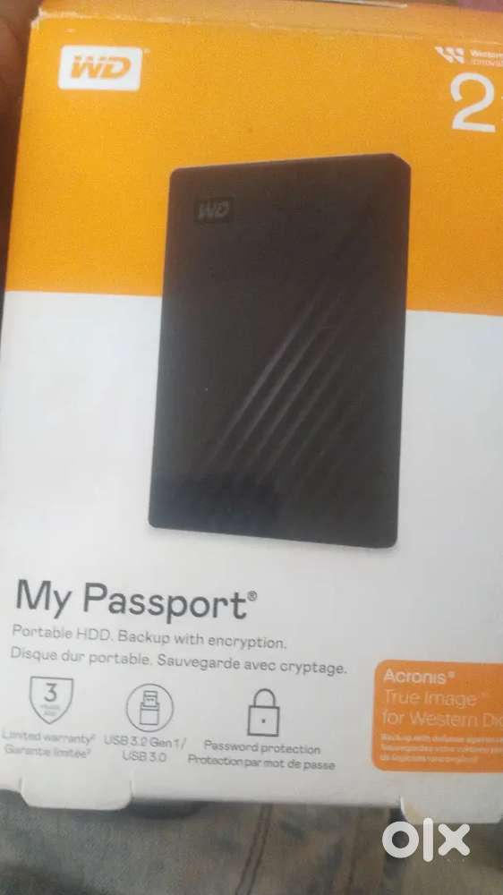 2 TB WD my passport hdd backup encryption disque dur portable