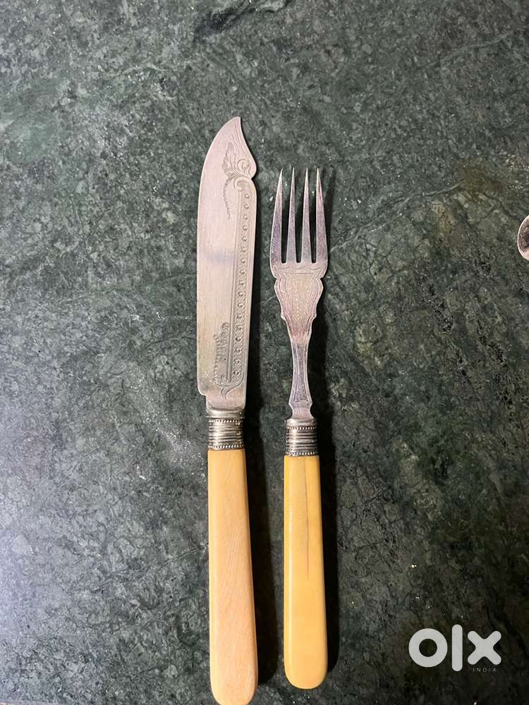 Antique Sheffield fork and knife