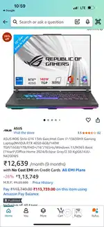 Asus Rog Strix G16 13th gen, intel core i7-13650HX gaming laptop