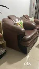 Godrej leather sofa