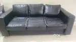 3 Seater Sofa in Matte Black Colour