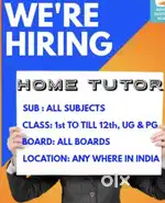 Hiring home tutors from nursery to graduation level