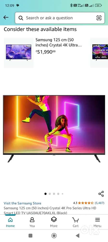 SAMSUNG 50 ING 4K LED GOOD CONDITIONS