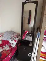 Stylish Dressing Table with Hidden Mirror Storage – Well Maintained