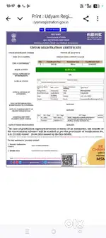 Udyam registration certificate