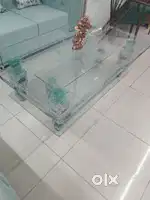 Glass top table 12mm glass 5-3 center table  eaching glass