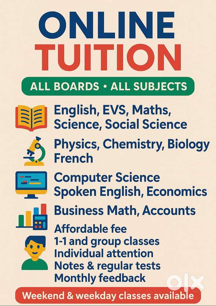 Online Tuitions for All classes & All subjects