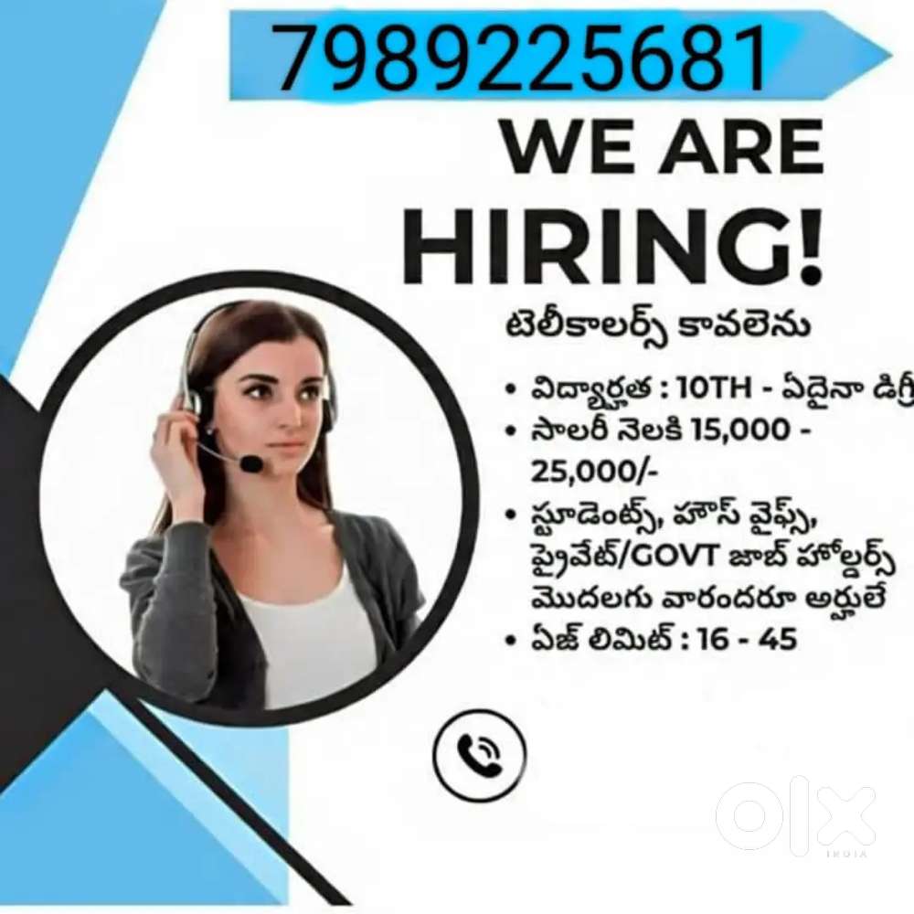 Tel calling, data entry operator