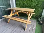 Spann Solid wood 4 seater Patio Dining set available for Sale