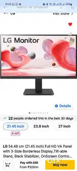 Lg Monitor (22MR 410)in excellent condition
