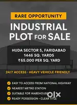 HUDA SECTOR 5, FARIDABAD 1446 SQ. YARDS Rs-69000 PER SQ. YARD