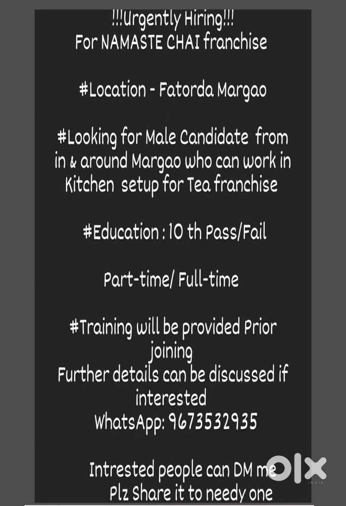 Kitchen cum countr staff