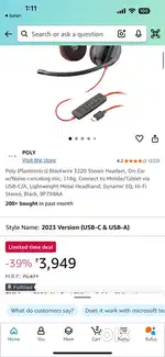Plantronics headset headphone