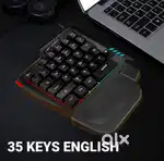 One hand keyboard and mouse, converter with phone stand mobile gaming