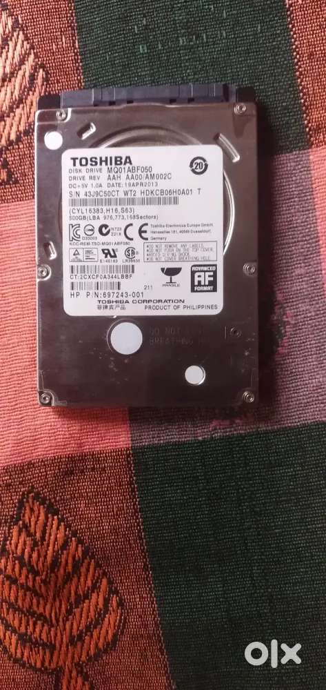 TOSHIBA HDD Laptops 500 GB