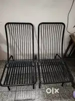 Set of 4 Strong Iron chairs (foldable without armrest)
