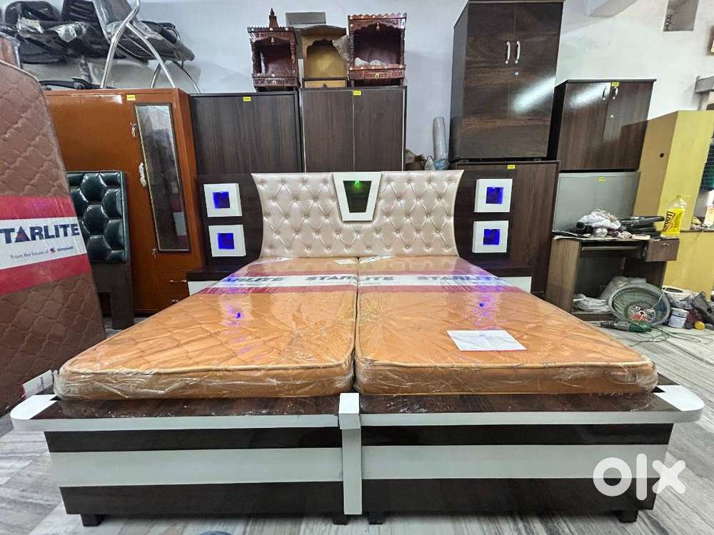 New Designer Double Box Bed Rs 22000/- Gadde alage se 2500/- se start