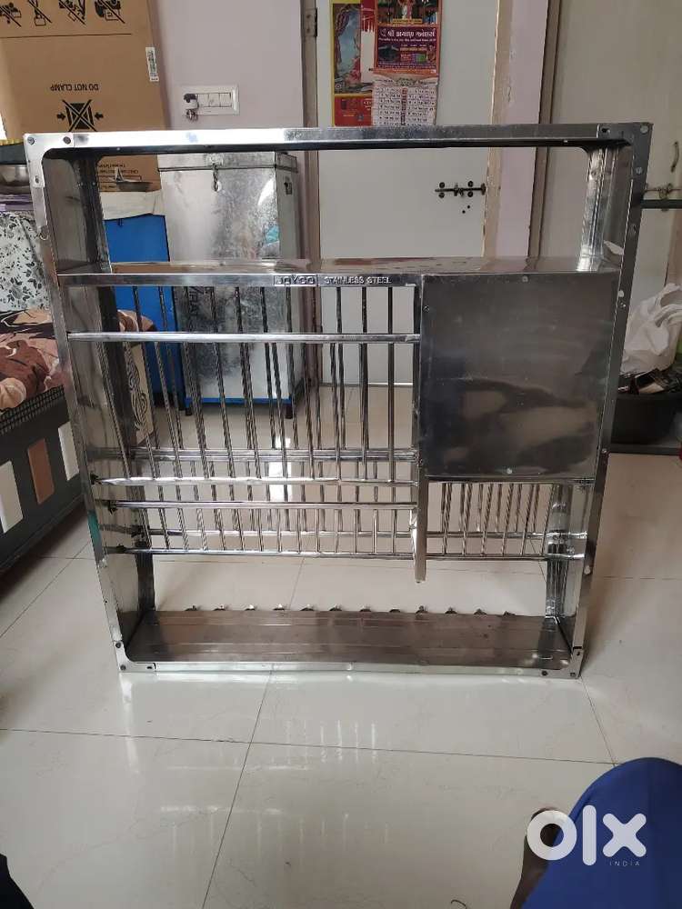 Utensil kitchen rack steel wall mounted dish rack