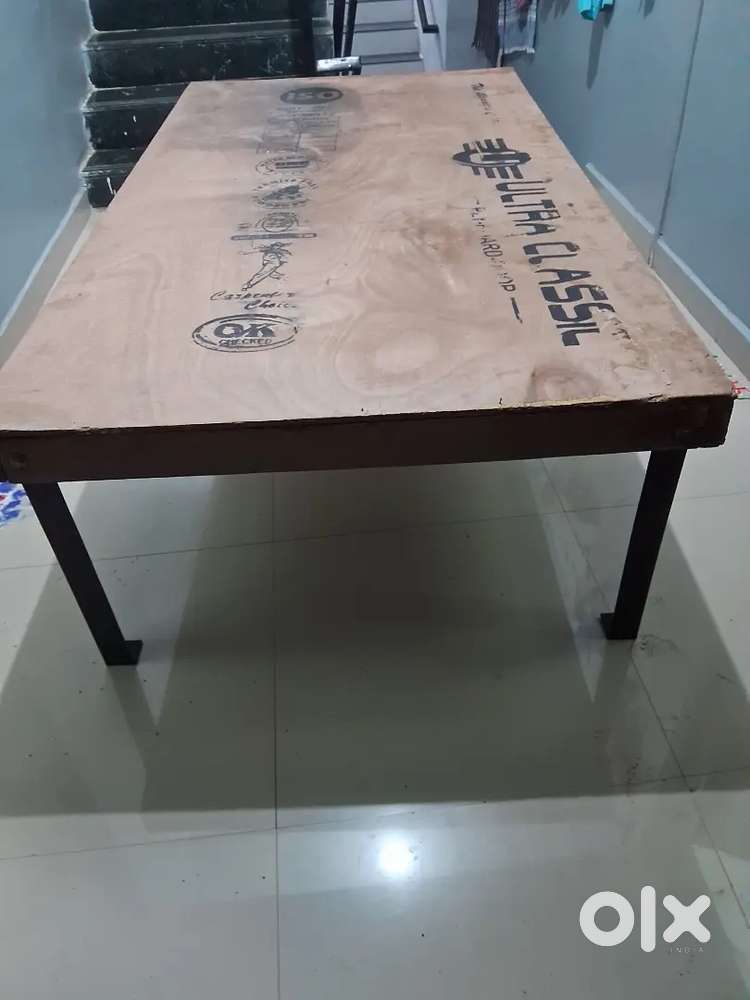 Metal+ sagawan wooden cot . 6 month used only
