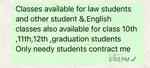Tuition classes available
