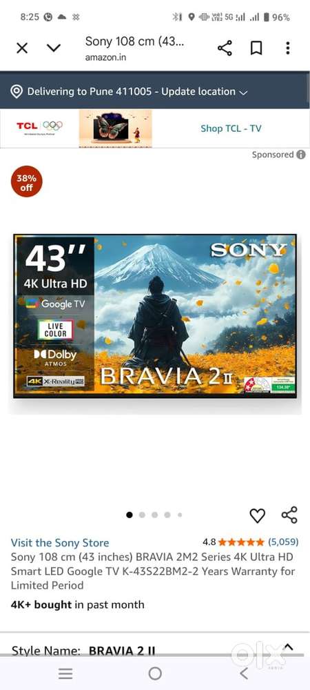 Sony tv 43 inch (new tv)