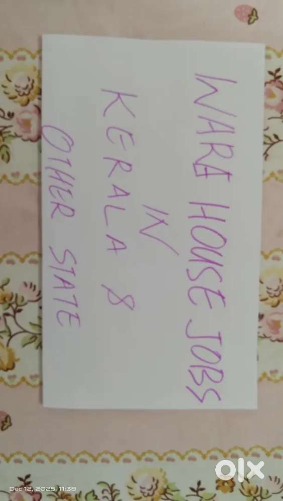 Warehouse Jobs @Trivandrum