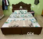 DOUBLE BOX BED - OLD SOLID WOOD
