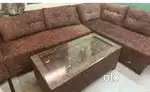 Sofa with table and side chair