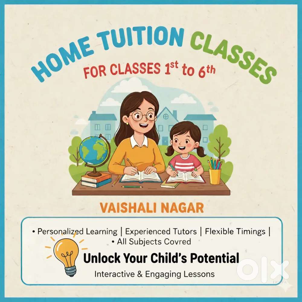 experienced home tutor for classes 1st to 6th - all subjects