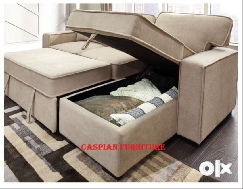 New l shape sofa cum bed with storage