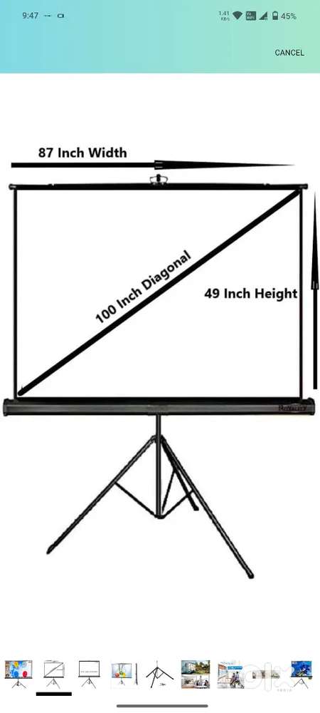 100 inch projector tripod stand
